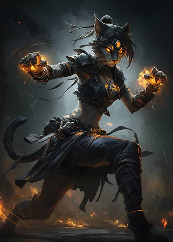 Anthropomorphic Cat Warrior