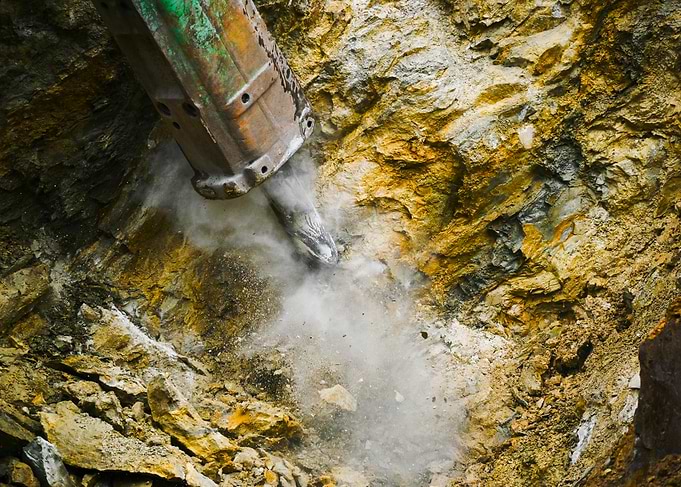 Hydraulic Hammer in Action