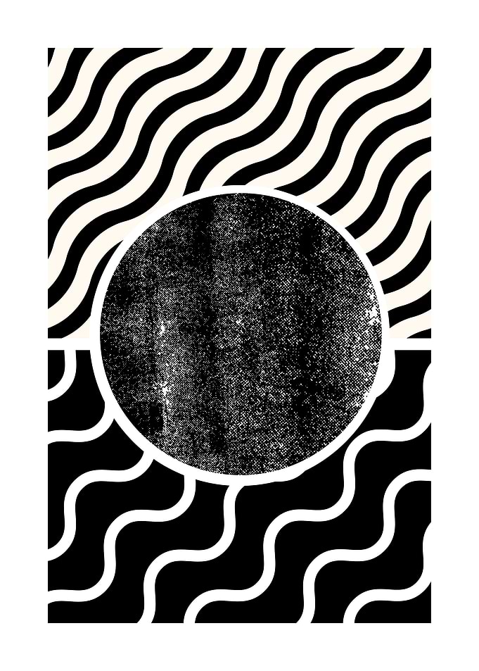 Abstract Black and White Graphic Design