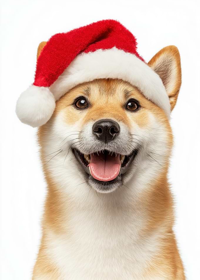 Shiba Inu Christmas Portrait