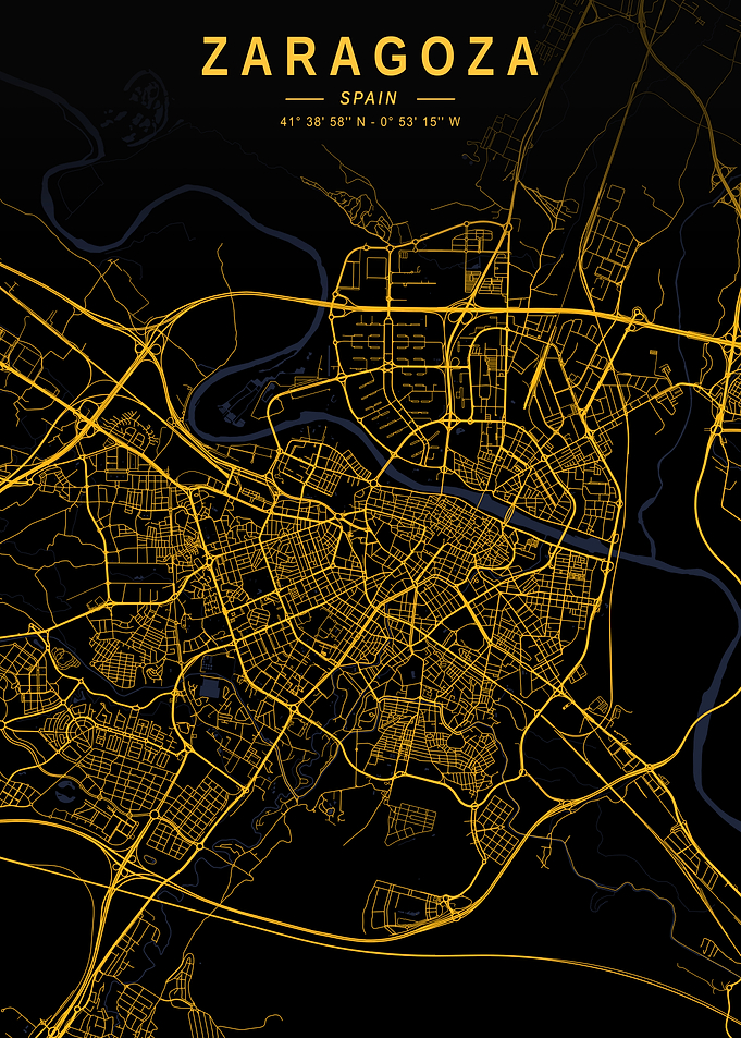 Zaragoza Golden City Map