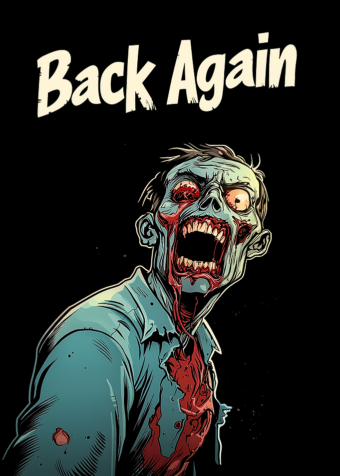 Back Again – Comic Zombie Scream Poster