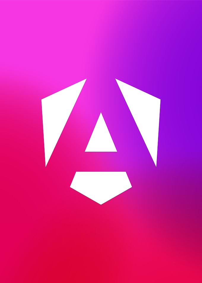 Angular framework logo on gradient blend