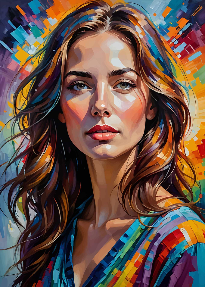 Colorful Portrait of a Woman