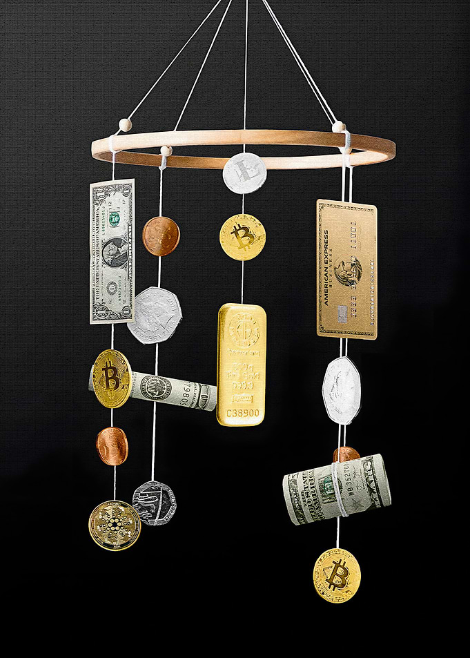 Crypto Cradle – Modern Capitalism Wall Art