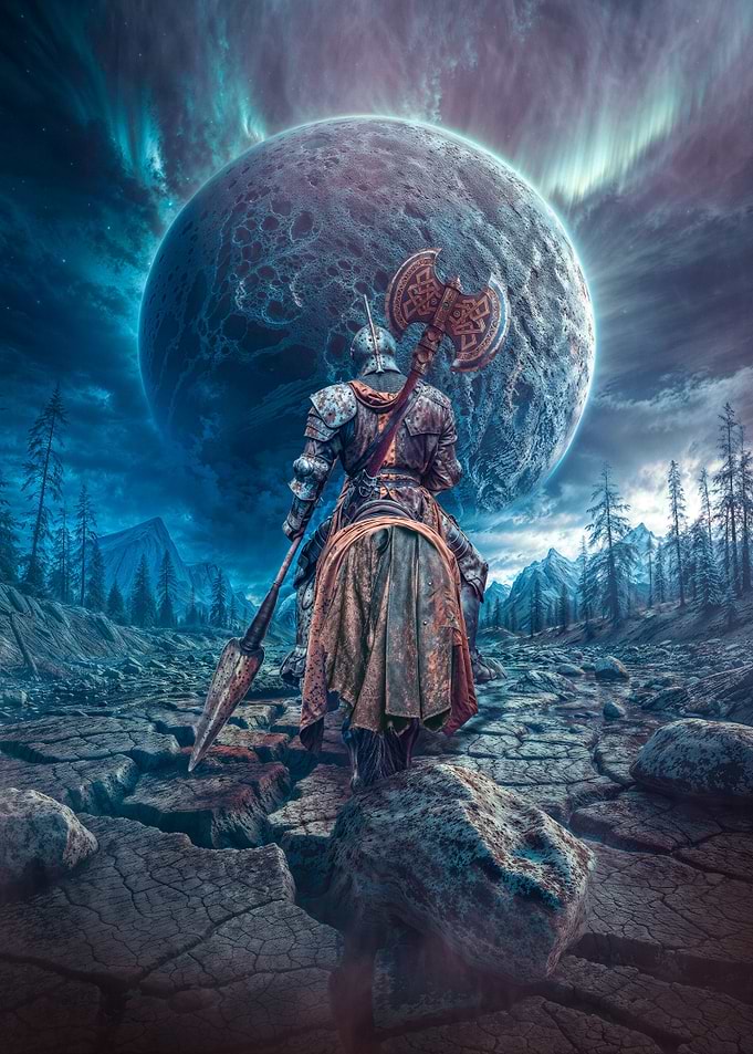 Knight on Horseback with Axe