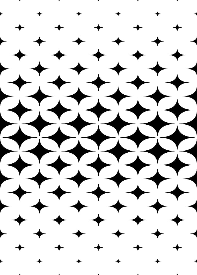 Black and White Star Pattern