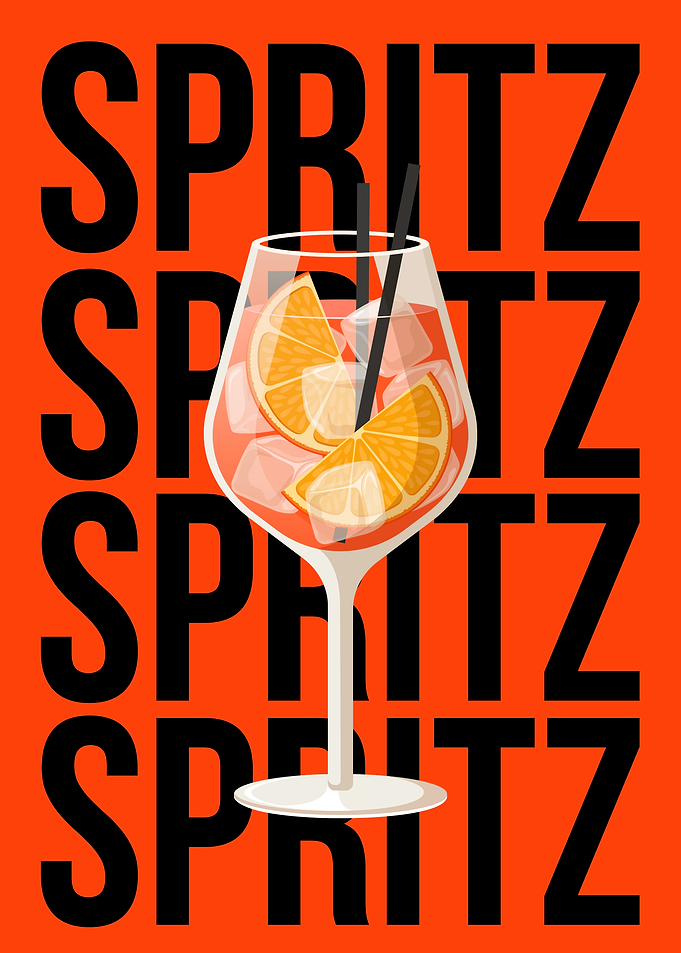 Spritz Cocktail Illustration