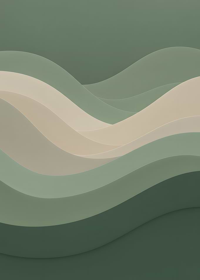 Serene Green Waves