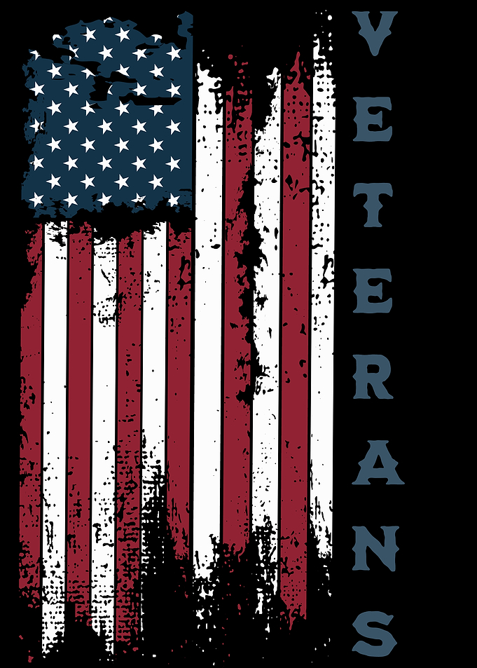 Distressed American Flag Veterans Design