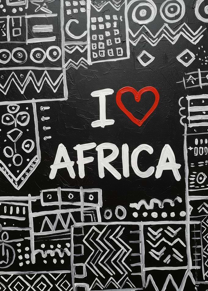 I Love Africa Painting