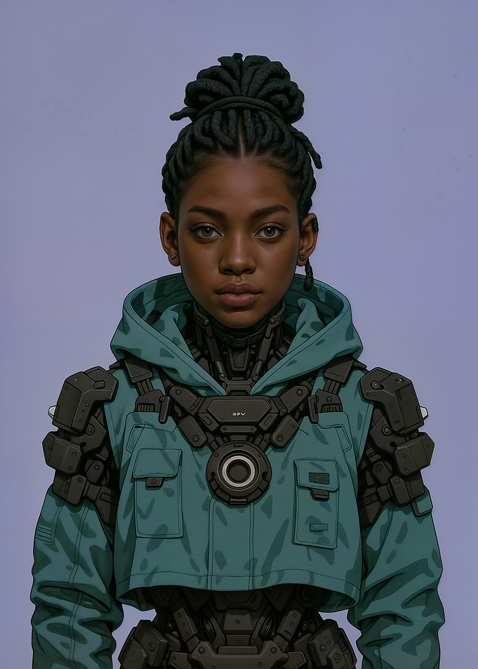 Cyberpunk Girl Portrait