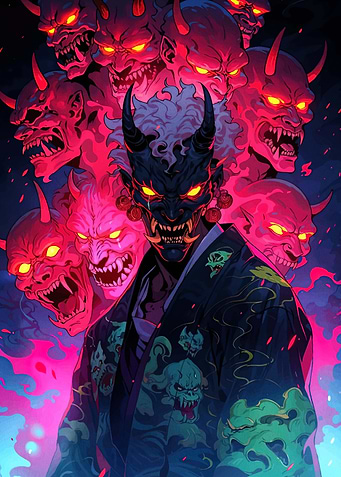 Japanese Demon Portrait