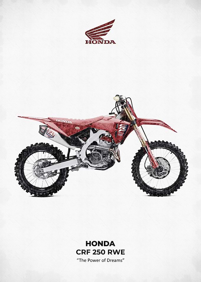 Honda CRF 250 RWE Motorcycle Art