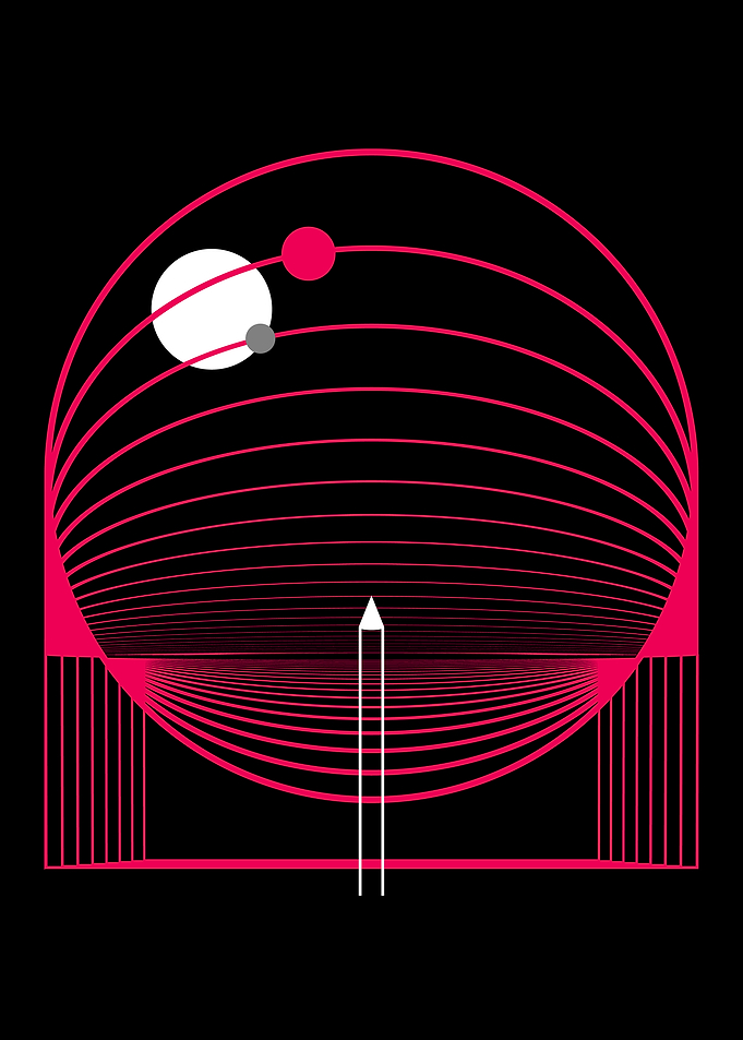 Abstract Geometric Space Art
