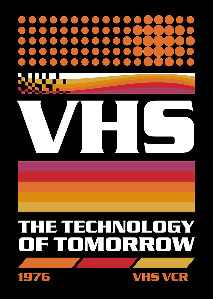 VHS Technology of Tomorrow Retro Poster