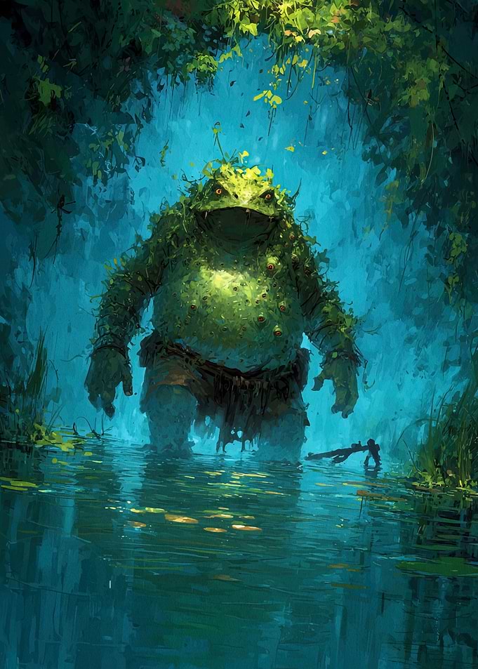 Swamp Monster in Murky Water