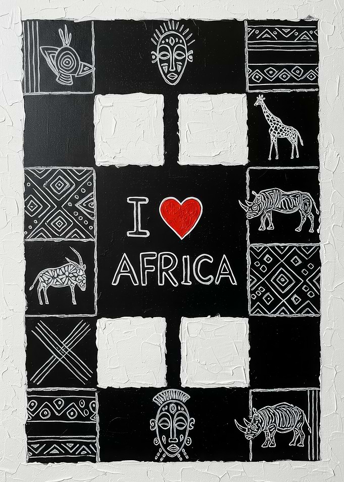 I Love Africa Art