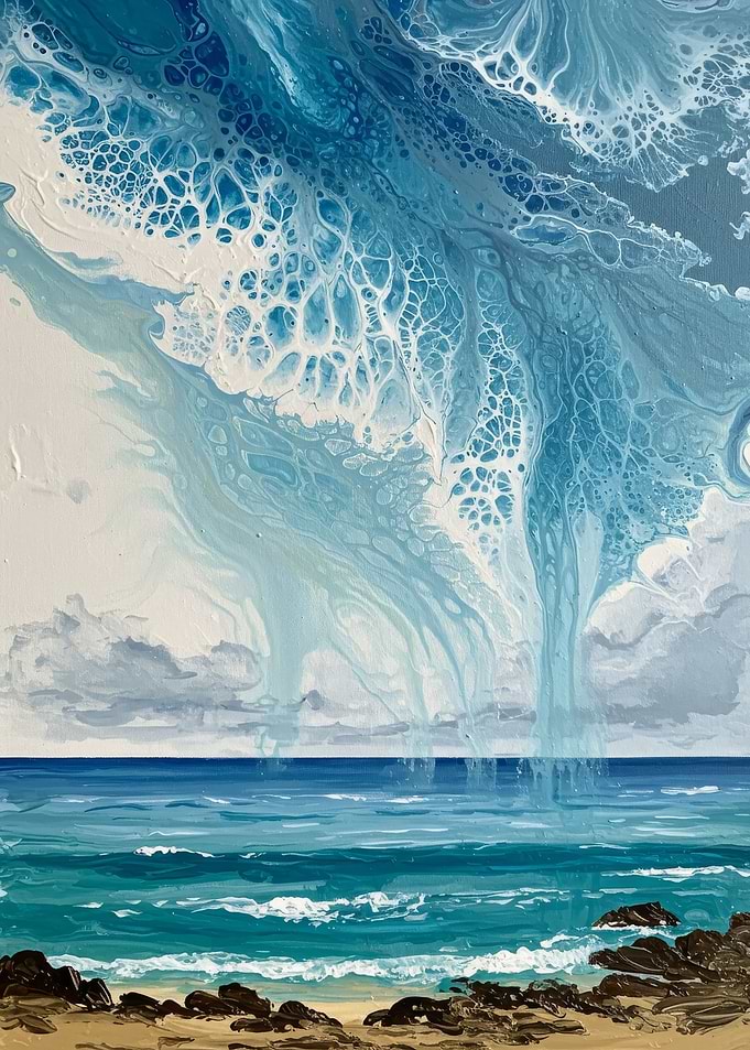 Ocean Storm Abstract Painting