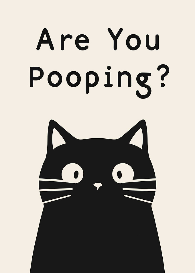 Are You Pooping? Cat Art