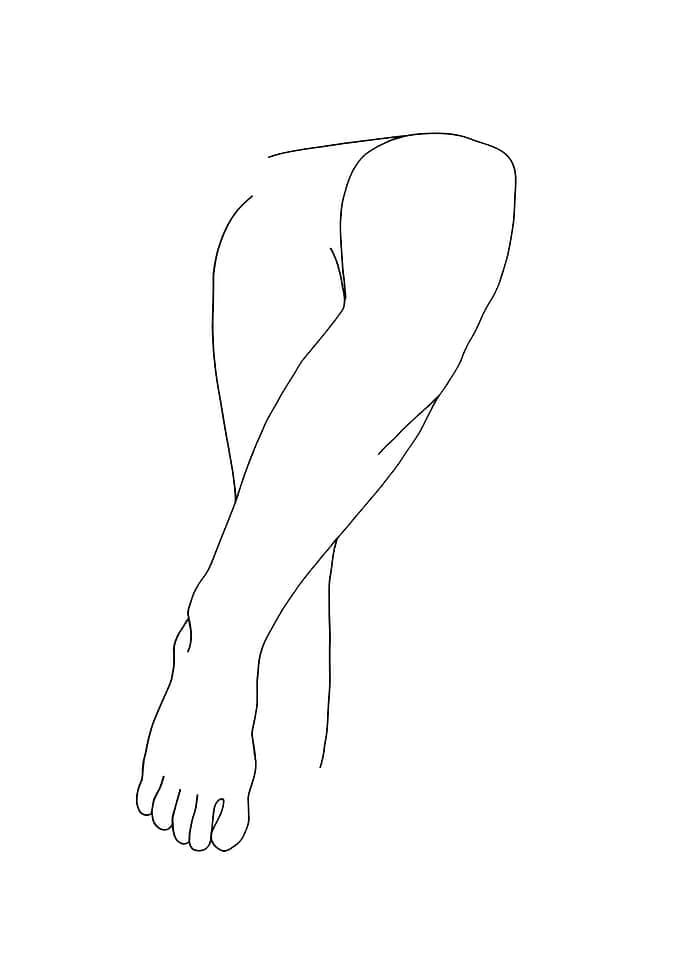 Minimalist Leg Line Art