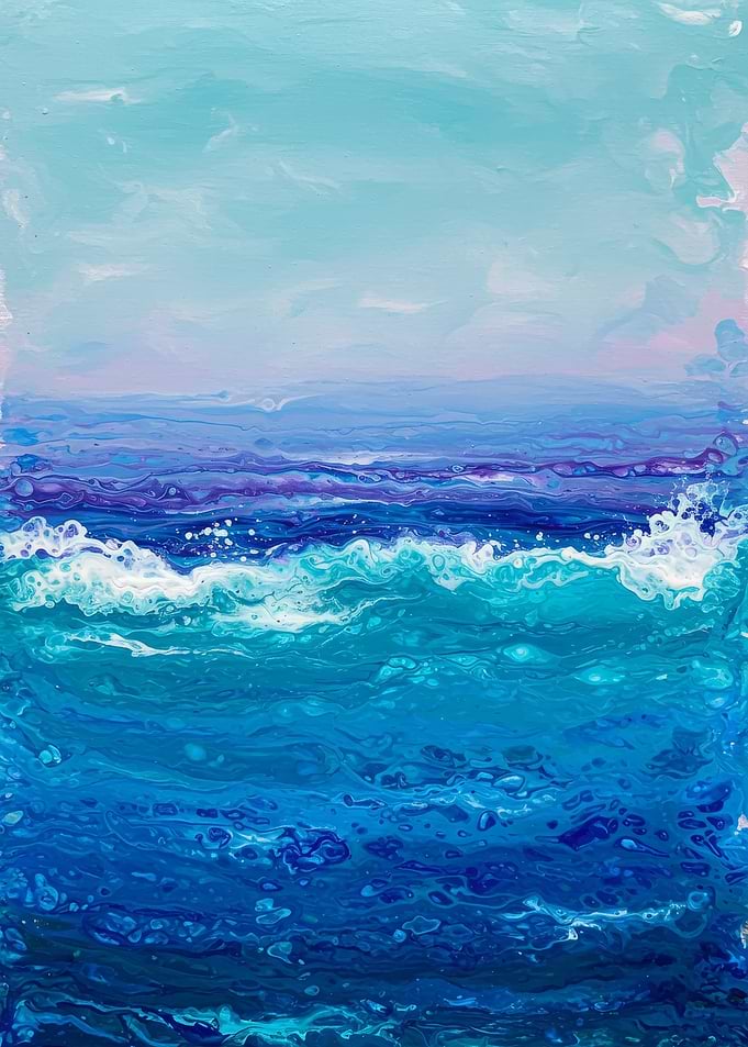 Ocean Waves Abstract Painting