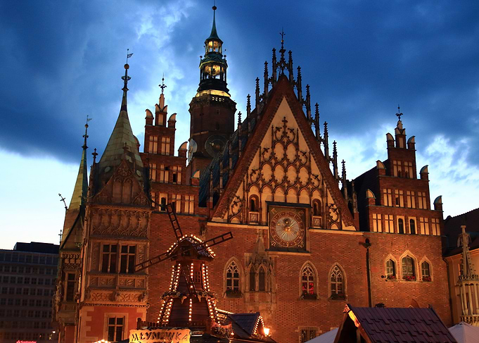 Wroclaw Town Hall at Dusk