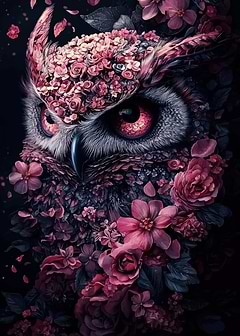 Floral Owl Portrait
