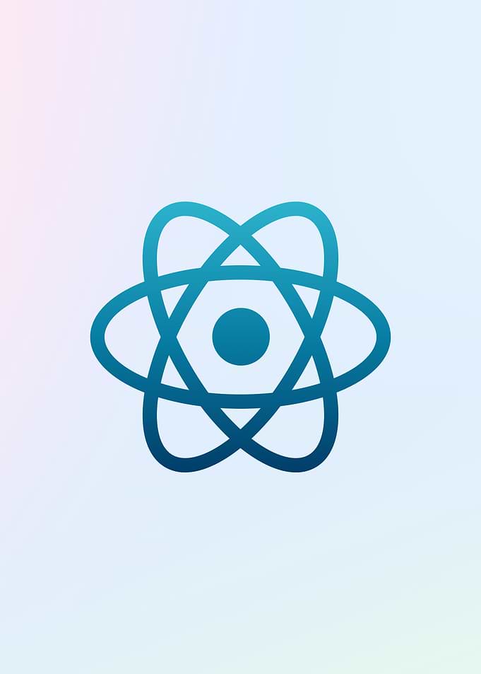 React JavaScript library logo on light gradient