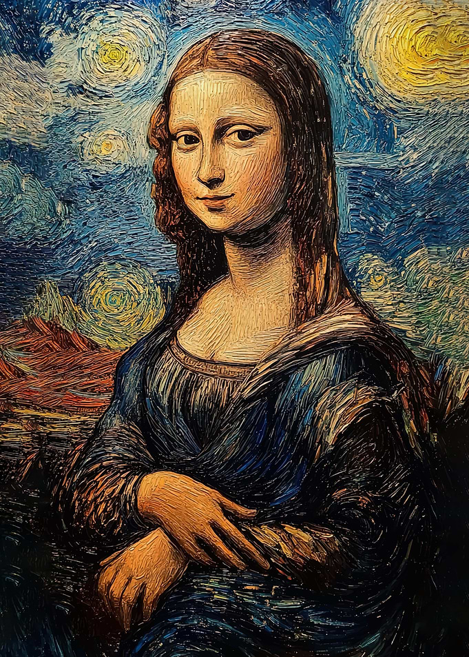 Mona Lisa Starry Night Mashup