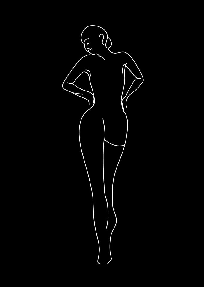 Minimalist Woman Line Art