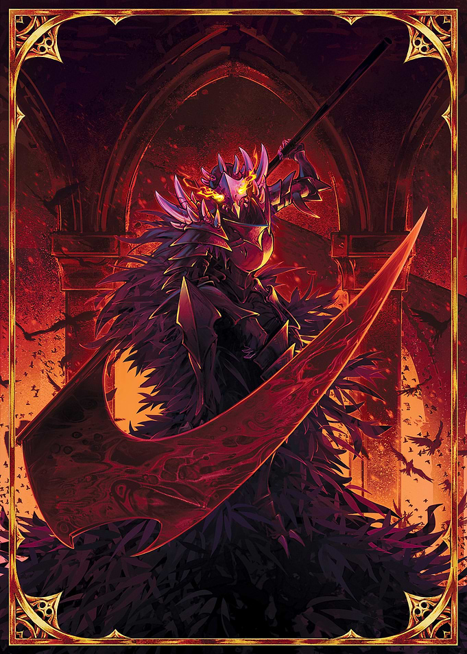 Dark Knight with Scythe Illustration