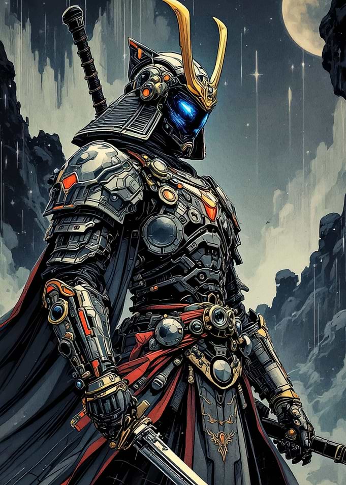 Cyberpunk Samurai Warrior