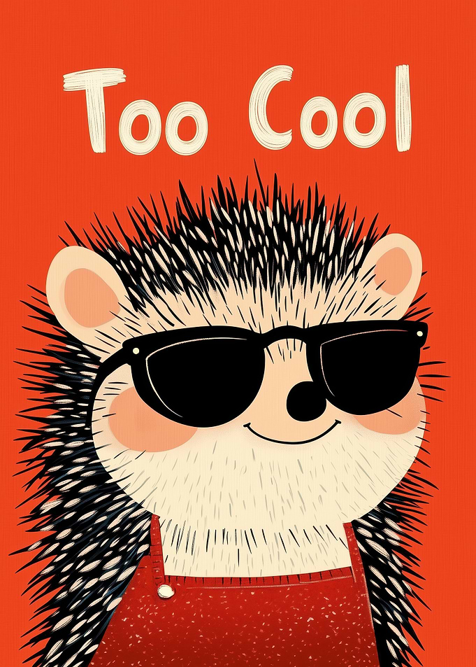 Cool Hedgehog with Sunglasses