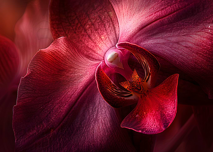 Close-up of a Red Orchid