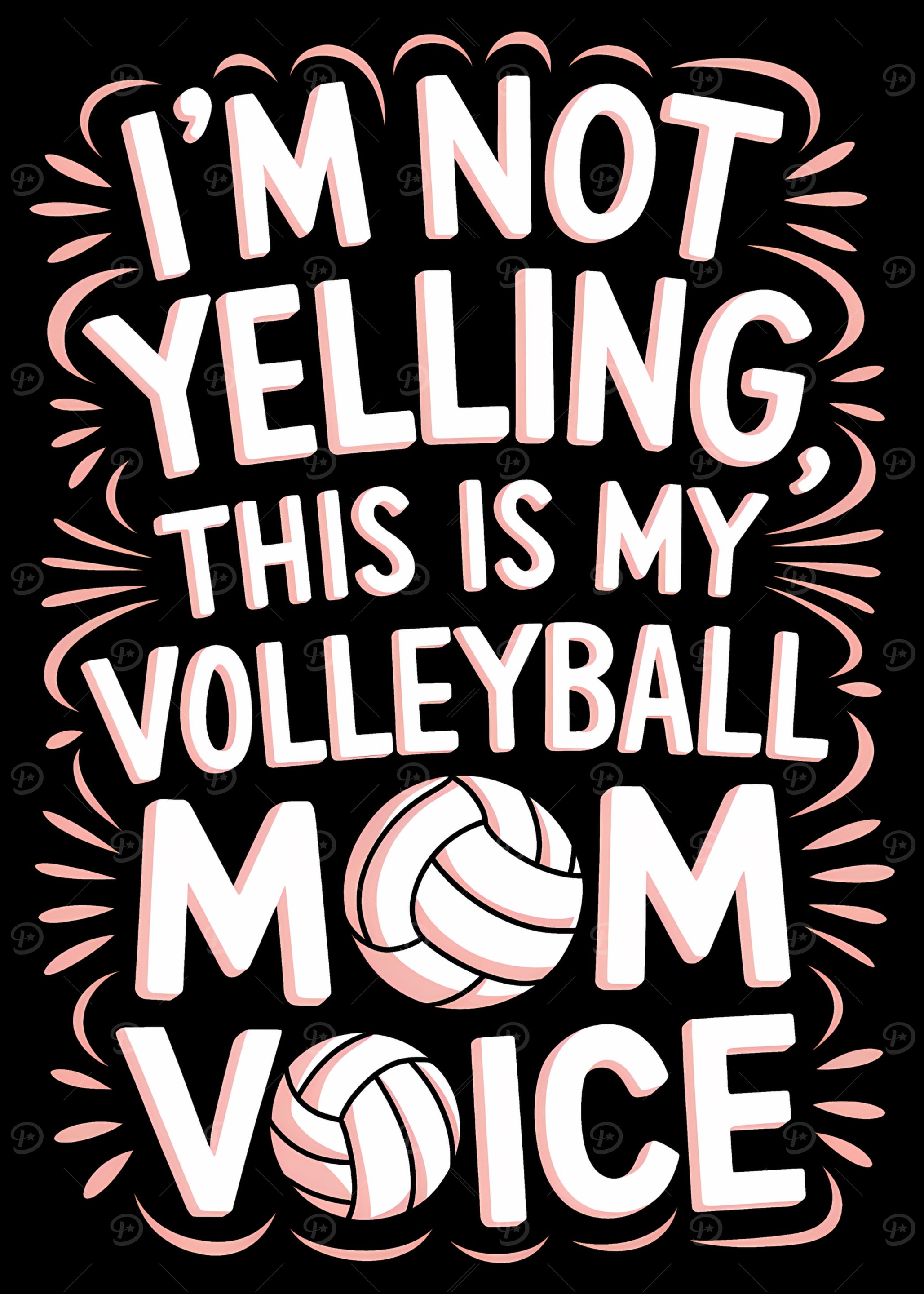 Volleyball Mom Voice Graphic