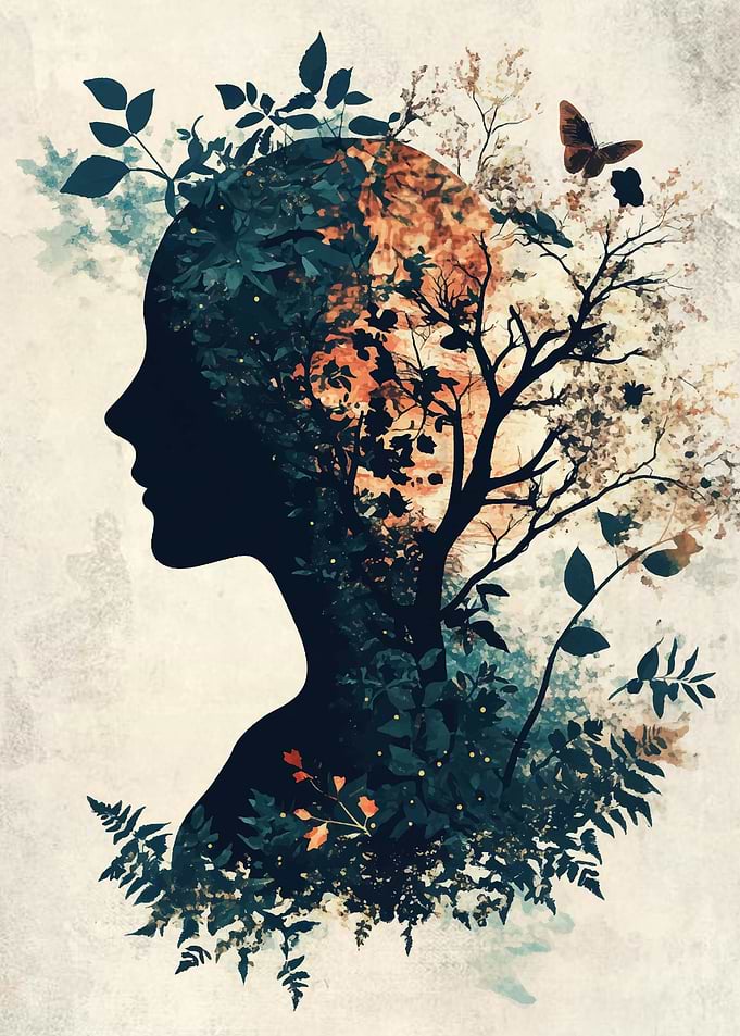 Nature Silhouette Portrait Butterfly