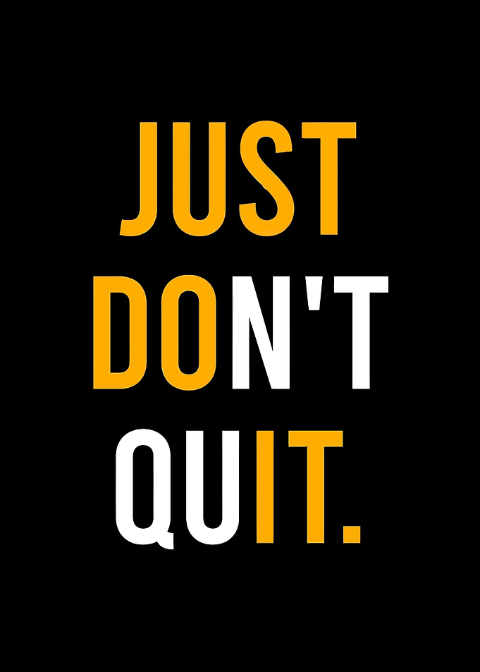 Just Don't Quit - Motivational Poster