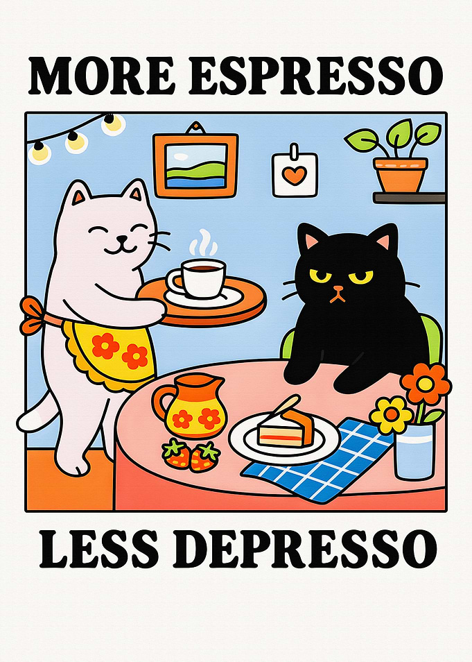 More Espresso Less Depresso Cats