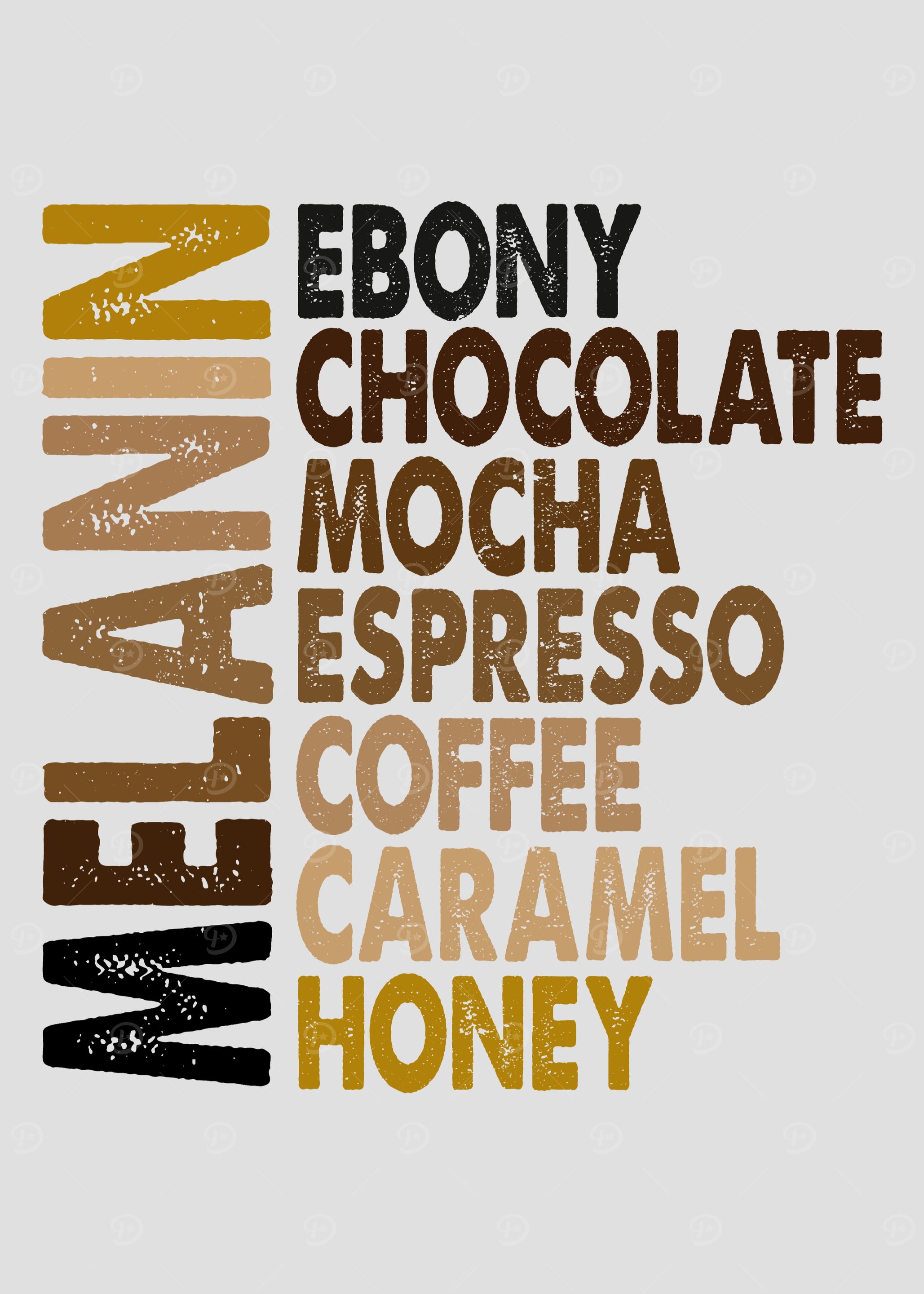 Melanin Shades Text Art