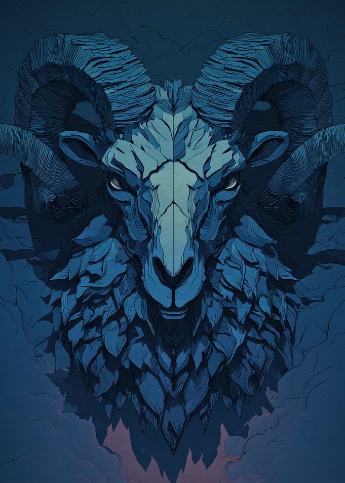 Blue Ram Illustration