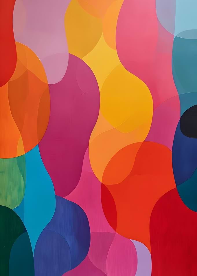 Colorful Abstract Shapes Painting