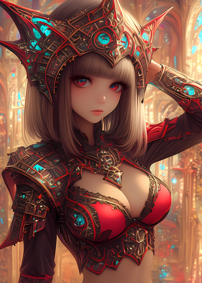 Anime Girl in Fantasy Armor