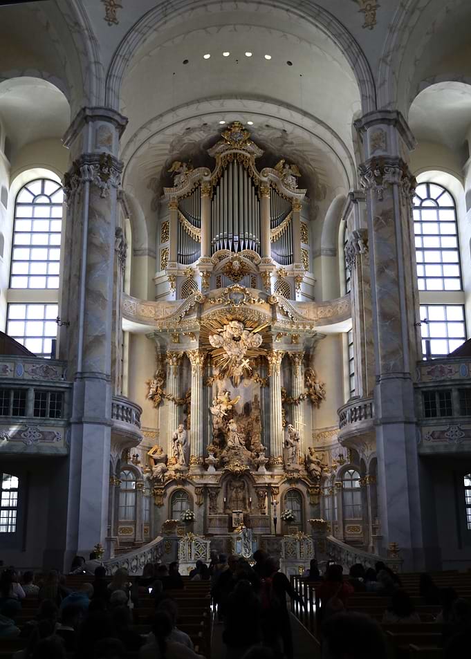 Interior view of Frauenkirche, Dresden