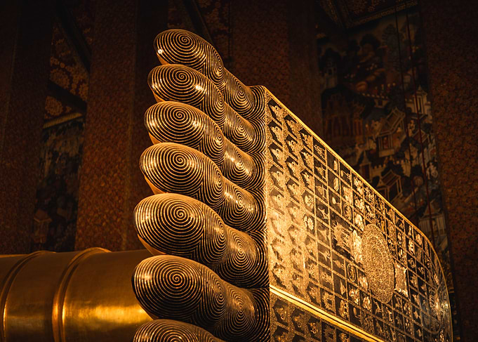Reclining Buddha Foot Detail