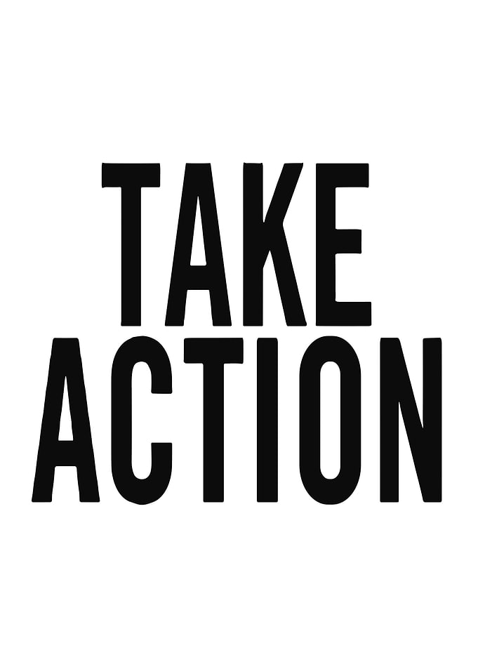 Take Action Bold Text