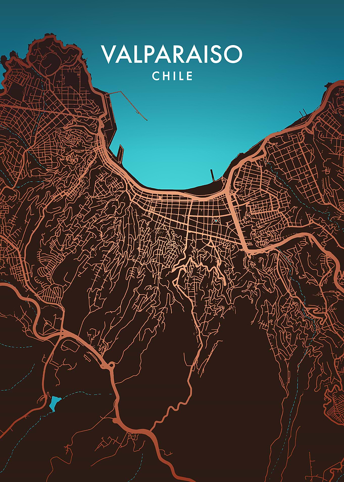 Valparaiso Chile City Map
