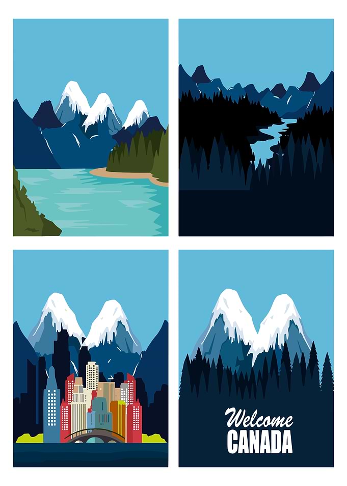 Welcome to Canada Scenery Collage