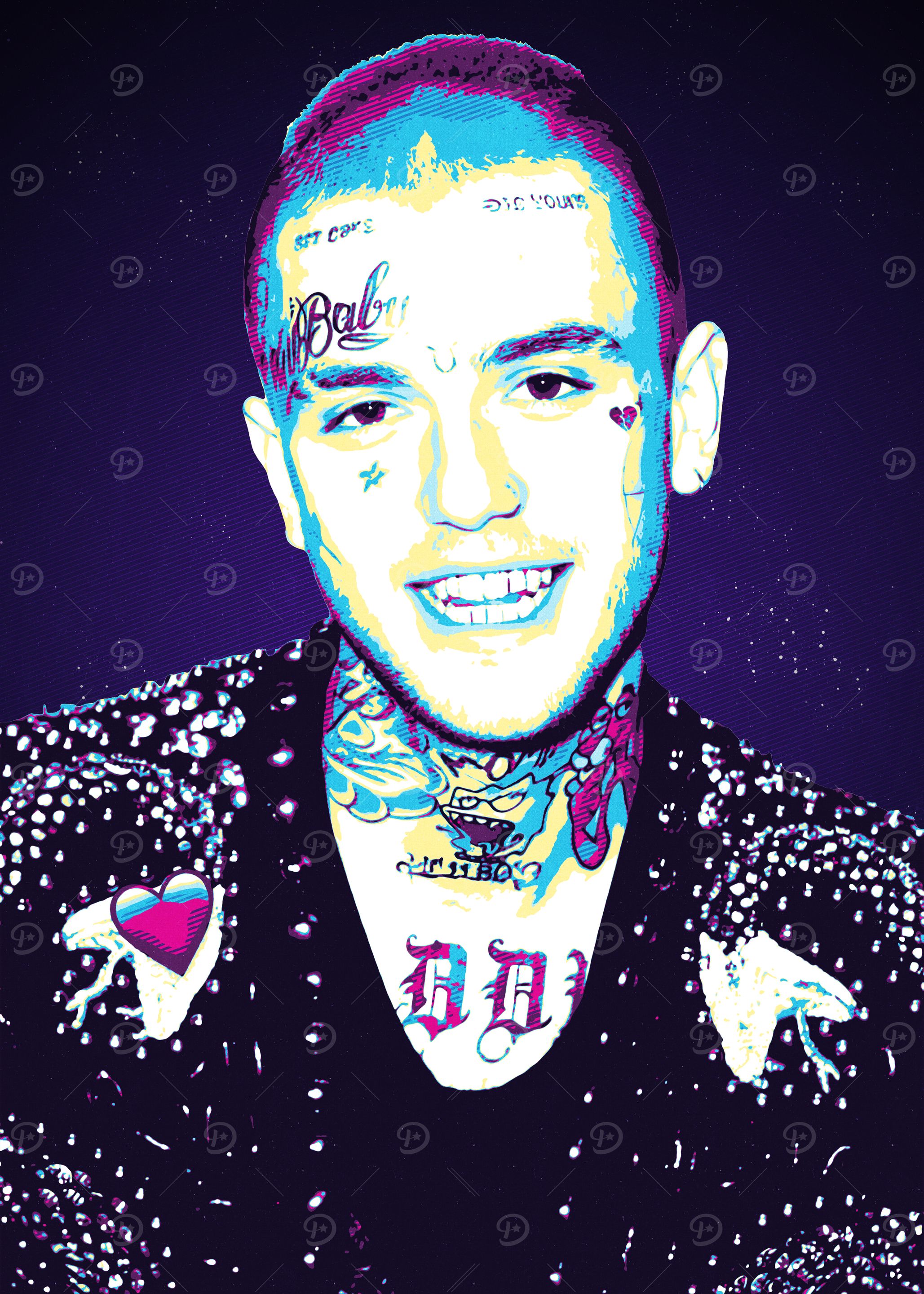 Lil Peep Pop Art Portrait