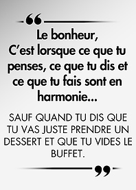 French Quote About Happiness and Buffets